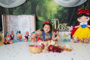Sesión infantil con decoración de cuentos y princesas