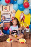 Sesión infantil con decoración de juguetes